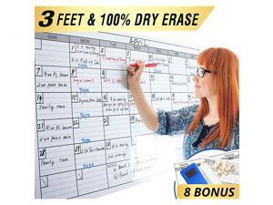 Dry Erase Monthly Large White Board Wall Calendar 38quot x 50quot Jumbo Laminated Erasable Month whiteboard Huge 30 Day Planner Dry Erase Monthly Large White Board Wall Calendar 38quot x 50quot Jumbo Laminated Erasable Month whiteboard Huge 30 Day Planner