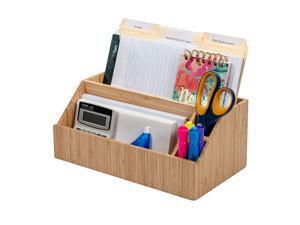 Bamboo Desktop All-In-One Organizer for File Folders, Notepads, Pens, Stationary Items, Small Electronics and more Bamboo Desktop All-In-One Organizer for File Folders, Notepads, Pens, Stationary Items, Small Electronics and more