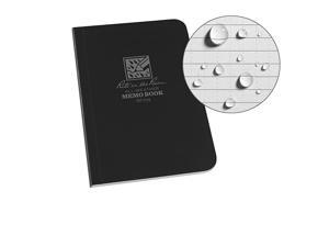 Rite in The Rain Weatherproof Soft Cover Pocket Notebook, 3.5" x 5", Black Cover, Universal Pattern (No. 754), 5 x 3.5 x 0.25