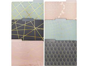 Geometric Gold Foil Decorative File Folders 6 Designs 12 Pack Geometric Gold Foil Decorative File Folders 6 Designs 12 Pack