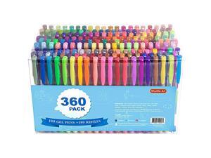 360 Pack Gel Pens Set Shuttle Art 180 Colors Gel Pen Set Plus 180 Color Refills Perfect For Adult Coloring Books Doodling Drawing Art Markers Newegg Com