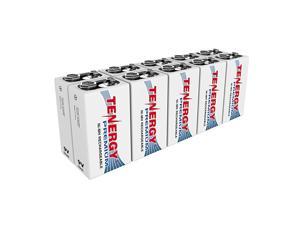 Premium 9V Batteries Rechargeable High Drain 250mAh NiMH 9V Square Battery for Smoke Alarm/Detector, 10 Pack