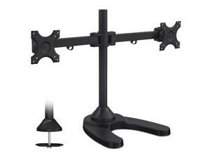 Dual Monitor Stand | Double Monitor Free Standing Desk Mount | Arms Fit Two x 19 20 21 22 23 24 Inch VESA 75 100 Compatible Computer Screens | Interchangeable Grommet Base Also Included Dual Monitor Stand | Double Monitor Free Standing Desk Mount | Arms Fit Two x 19 20 21 22 23 24 Inch VESA 75 100 Compatible Computer Screens | Interchangeable Grommet Base Also Included