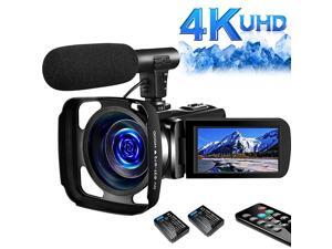 4K Video Camera Camcorder Digital YouTube Vlogging Camera Recorder UHD 30MP 3 Inch Touch Screen 18X Camcorder with Microphone2 Batteries 4K Video Camera Camcorder Digital YouTube Vlogging Camera Recorder UHD 30MP 3 Inch Touch Screen 18X Camcorder with Microphone2 Batteries