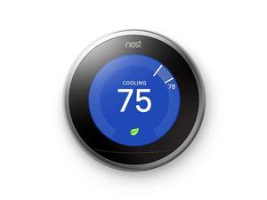 T3007ES Nest Learning Thermostat 3rd Generation Stainless Steel Works with  Alexa 1