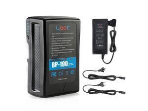 190Wh13400mAh V MountVLock Battery Compatible Video Camera Camcorder Broadcast LED Light with Dtap Output Cable and DTap Charger 190Wh13400mAh V MountVLock Battery Compatible Video Camera Camcorder Broadcast LED Light with Dtap Output Cable and DTap Charger