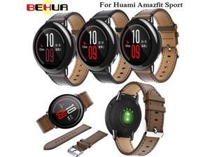 Replacement for Amazfit Strap Leather 22mm for Xiaomi Huami Amazfit Sport Smart Watch Wrist Band Strap Bracelet for Samsung S3