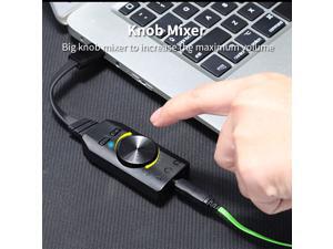7.1 Channel Sound Card Converter Adapter Knob Adjust External USB Audio 3.5mm Headset Stereo for PC Desktop Computer Accessories 7.1 Channel Sound Card Converter Adapter Knob Adjust External USB Audio 3.5mm Headset Stereo for PC Desktop Computer Accessories