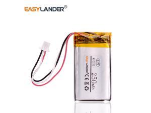 3.7V 250mAh 402035 Lithium Polymer LiPo battery with JST 1.0mm 3pin for Handheld GPS Mp3 bluetooth Xiaomi Yi smart dash camera