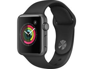 Refurbished: Apple Watch Series 2 - 42mm - Space Gray / Black - Sport Band - Wi-Fi - Smartwatch - Grade A