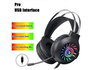 7.1 / 5.1 Surround RGB LED USB 3.5mm Gaming Wired Headset Headphones Headband with Microphone Gaming Headset Mic Headphones Stereo Bass Surround for Computer Laptop/ Headphone Holder - 7.1 Surround 7.1 / 5.1 Surround RGB LED USB 3.5mm Gaming Wired Headset Headphones Headband with Microphone Gaming Headset Mic Headphones Stereo Bass Surround for Computer Laptop/ Headphone Holder - 7.1 Surround