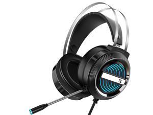 Heir Audio X9 Gaming Headset 7.1Channerl 50mm RGB Colorful Light 4D Surround Sound Ergonomic Design 360° Omnidirectional Noise Reduction Microphone-Black Heir Audio X9 Gaming Headset 7.1Channerl 50mm RGB Colorful Light 4D Surround Sound Ergonomic Design 360° Omnidirectional Noise Reduction Microphone-Black