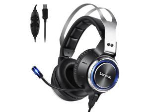 Lenovo HS25 Gaming Headset, 7.1 Surround Sound, Noise Cancelling, Memory Foam & PU Leather Earcups, Stainless Steel Headband, RGB, USB Wired Gaming Headphone for PC, PS4, Xbox One, Nintendo Switch Lenovo HS25 Gaming Headset, 7.1 Surround Sound, Noise Cancelling, Memory Foam & PU Leather Earcups, Stainless Steel Headband, RGB, USB Wired Gaming Headphone for PC, PS4, Xbox One, Nintendo Switch