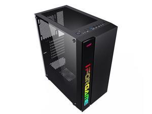 IFORGAME Compact ATX Mid-Tower PC Gaming Case with RGB LED Light Strip, Magnetic Dust Filter, Tempered Glass Side Panel, Cable Management System, Fully Ventilated Airflow, Water-Cooling Ready IFORGAME Compact ATX Mid-Tower PC Gaming Case with RGB LED Light Strip, Magnetic Dust Filter, Tempered Glass Side Panel, Cable Management System, Fully Ventilated Airflow, Water-Cooling Ready
