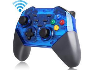 Wireless Controller for Nintendo Switch Pro, Programable Key, Anti-slip Frosted Shell, One-key Connection to Host, Bluetooth Gamepad, Transparent Blue Wireless Controller for Nintendo Switch Pro, Programable Key, Anti-slip Frosted Shell, One-key Connection to Host, Bluetooth Gamepad, Transparent Blue