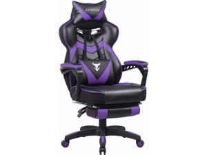 Zeanus Purple Gaming Chair, Reclining Computer Chair with Footrest, High Back Gamer Chair with Massage, Ergonomic PC Gaming Chair, Racing Style Desk Chair, Big and Tall Gaming Chairs for Adults