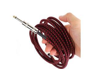 1 Meters Guitar Cable Audio Male to Male Cable Wire Cord Knitting 6.35mm Straight Plug for Electric Acoustic Guitar Bass 1 Meters Guitar Cable Audio Male to Male Cable Wire Cord Knitting 6.35mm Straight Plug for Electric Acoustic Guitar Bass