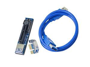 PCI-E Riser PCIE PCI-Express X1 to X4 Riser PCI E Riser Card Extend Adapter with 60CM USB3.0 Extension Cable PCI-E Riser PCIE PCI-Express X1 to X4 Riser PCI E Riser Card Extend Adapter with 60CM USB3.0 Extension Cable