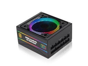 ESGAMING 750 Watt Power Supply, 80 Plus Gold Certified PSU, Fully Modular RGB Gaming PC Power Supply