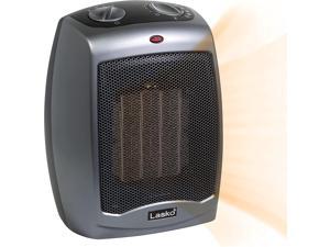 Electric Ceramic Space Heater with Tip-Over Safety Switch for Home, Overheat Protection, Thermostat and Extra Long Cord, 2 Speeds, 9.2 Inches, Dark Gray, 1500W, 754201