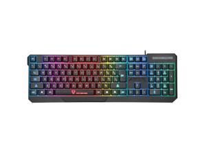 Motospeed K70 Waterproof Colorful LED Illuminated Backlit USB Wired Keyboard Desktop Office Entertainment For Laptop Pc Gamer