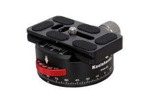 Koolehaoda Panoramic Tripod Head 360º All-Metal Tripod Ballhead with Indexing Rotator Compatible for Arca Swiss Quick Release Plate