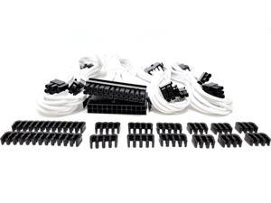 Micro Connectors Premium Sleeved PSU Cable Extension Kit (White)