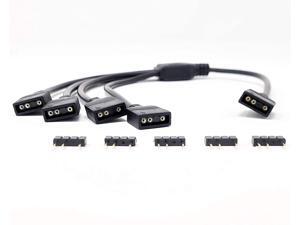 Micro Connectors 30cm Addressable RGB (ARGB) 1 to 4 Splitter Cable with/5 Male Pins (F04-04ARGB-30) Micro Connectors 30cm Addressable RGB (ARGB) 1 to 4 Splitter Cable with/5 Male Pins (F04-04ARGB-30)