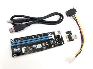 Micro Connectors PCIe 4-Pin 16x to 1x Powered Riser Adapter Card (Black) Micro Connectors PCIe 4-Pin 16x to 1x Powered Riser Adapter Card (Black)