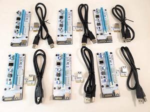Micro Connectors PCIe 4/6/15-Pin 16x to 1x Powered Riser Adapter Card (White) 6-Pack Micro Connectors PCIe 4/6/15-Pin 16x to 1x Powered Riser Adapter Card (White) 6-Pack