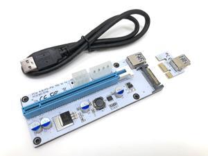 Micro Connectors PCIe 4/6/15-Pin 16x to 1x Powered Riser Adapter Card (White) Micro Connectors PCIe 4/6/15-Pin 16x to 1x Powered Riser Adapter Card (White)