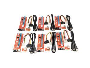 Micro Connectors PCIe 4-Pin 16x to 1x Powered Riser Adapter Card (Red) 6-Pack Micro Connectors PCIe 4-Pin 16x to 1x Powered Riser Adapter Card (Red) 6-Pack