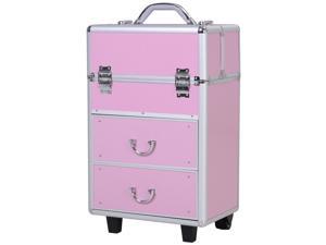 Aluminum Rolling Makeup Train Case Cosmetic Organizer Storage Box Lockable Aluminum Rolling Makeup Train Case Cosmetic Organizer Storage Box Lockable