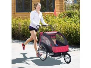 Bike Trailer Baby 2in1 Stroller Kids Seat Cycling Hitch Red Bike Trailer Baby 2in1 Stroller Kids Seat Cycling Hitch Red