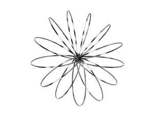 3D-Shaped Flow Ring Kinetic Spring Toy 3D Sculpture Ring Magic Ring 5.1"