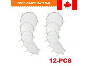 6/12pcs Stretch Silicone Food Bowl Cover Storage Wrap Seals Reusable Lids DIY 6/12pcs Stretch Silicone Food Bowl Cover Storage Wrap Seals Reusable Lids DIY