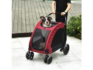 Pet Stroller Universal Wheel with Storage Basket Pet Stroller Universal Wheel with Storage Basket