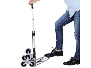 6-Wheels Up Stairs Trolley Hand Trucks Foldable Steel Load Cart W/ Fixed Rope 6-Wheels Up Stairs Trolley Hand Trucks Foldable Steel Load Cart W/ Fixed Rope