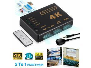 5 To 1 Ultra HDMI Splitter Switch Adapter Switcher 4K Hub HDCP 3840P IR Remote 5 To 1 Ultra HDMI Splitter Switch Adapter Switcher 4K Hub HDCP 3840P IR Remote