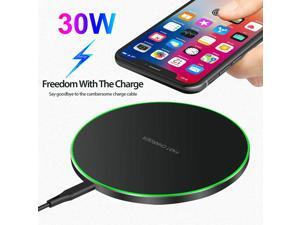 30W Quick Qi Wireless Fast Charging Charger For Pad Mat for Galaxy S20 S9 S10 S8 30W Quick Qi Wireless Fast Charging Charger For Pad Mat for Galaxy S20 S9 S10 S8