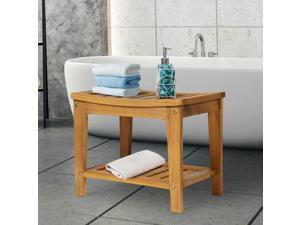 Indoor Outdoor Acacia Wood Shower Bench Spa Chair Seat Organizer Storage Shelf Indoor Outdoor Acacia Wood Shower Bench Spa Chair Seat Organizer Storage Shelf