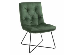 Modern Accent Chair with Straight Midback Solid Metal Base Home Office Modern Accent Chair with Straight Midback Solid Metal Base Home Office
