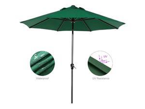 9FT Outdoor Po Umbrella Market Beach Umbrella for Garden GREEN 9FT Outdoor Po Umbrella Market Beach Umbrella for Garden GREEN