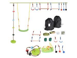 Ninja Obstacle Course w/ Monkey Bar Gym Ring Swing Climb Rope Fists Ninja Obstacle Course w/ Monkey Bar Gym Ring Swing Climb Rope Fists