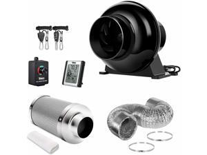4'' 195 CFM Inline Fan Carbon Filter 8 Feet Ducting Ventilon Kits 4'' 195 CFM Inline Fan Carbon Filter 8 Feet Ducting Ventilon Kits
