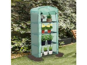 63" H Walk-in Greenhouse Flower Green House Portable Durable Outdoor PVC Green 63" H Walk-in Greenhouse Flower Green House Portable Durable Outdoor PVC Green
