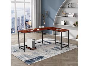 66'' L-shaped Desk Home Office Desk Computer Desk Gaming Desk Large Workstation with CPU Stand Sandalwood 66'' L-shaped Desk Home Office Desk Computer Desk Gaming Desk Large Workstation with CPU Stand Sandalwood