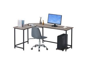 66" L-shaped Desk Home Office Desk Corner Desk Computer Desk Gaming Desk Large Workstation with Steel Structure 66" L-shaped Desk Home Office Desk Corner Desk Computer Desk Gaming Desk Large Workstation with Steel Structure
