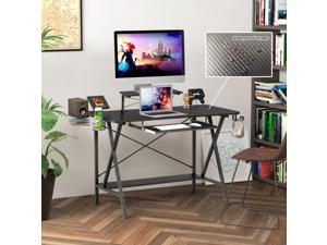 47" Gaming Desk Table E-Sports Computer Desk with PC Stand Shelf Keyboard stand Power Strip with USB Cup Holder & Headphone Hook Home Office Desk Gamer Desk Writing Table Carbon Fiber Coated Black 47" Gaming Desk Table E-Sports Computer Desk with PC Stand Shelf Keyboard stand Power Strip with USB Cup Holder & Headphone Hook Home Office Desk Gamer Desk Writing Table Carbon Fiber Coated Black
