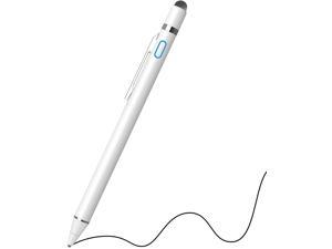 Active Digital Pencil 1.5mm Fine Tip Smart Pen Rechargeable Drawing Stylus Compatible with iPhone iPad Mini/Air Smartphones & Tablets by BAGEYI White Stylus Pen for Touch Screens 